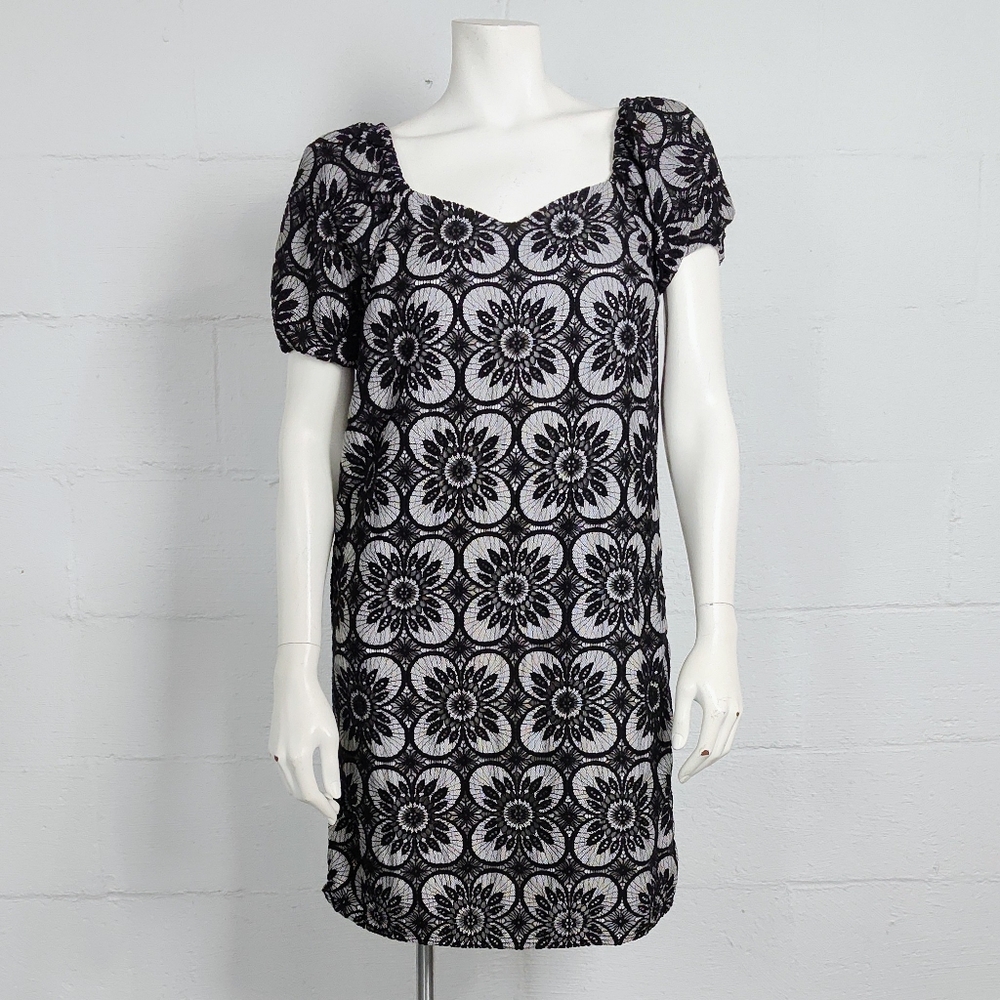 Ann Taylor Factory Black and White Lace Cocktail Dress